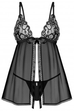 Пеньюар мереживний з трусиками Obsessive Blomentis Babydoll — Купити в Dorin.shop | Ціна, Фото 2