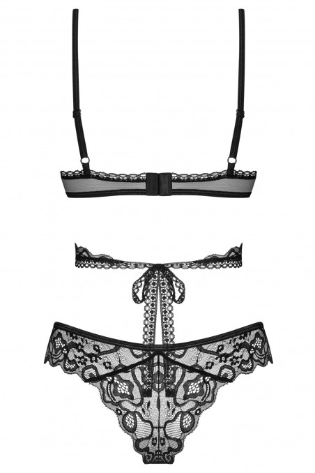 Комплект белья кружевной Obsessive Blomentis set  — Заказать онлайн с доставкой
