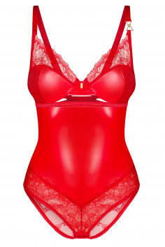 Боді латексне з мереживом Obsessive Aliosa — Купити в Dorin.shop | Ціна, Фото 2