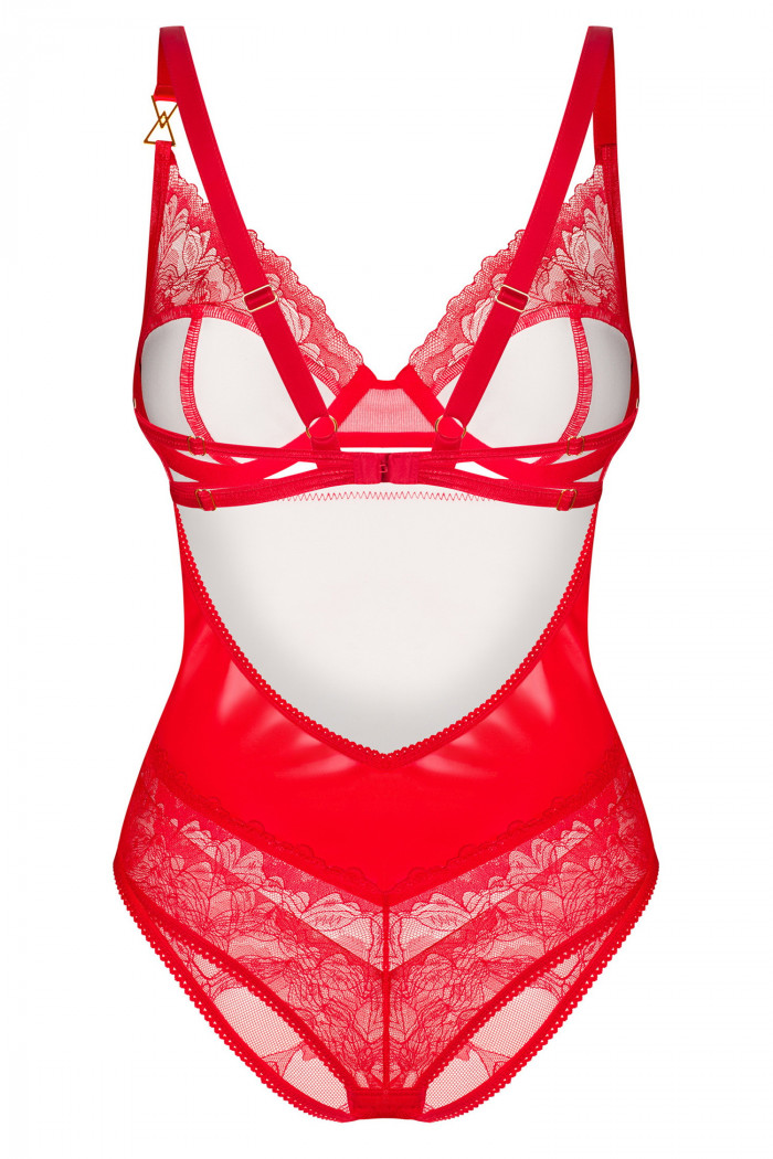 Боді латексне з мереживом Obsessive Aliosa — Купити в Dorin.shop | Ціна, Фото