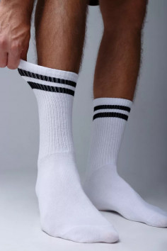 Шкарпетки високі зі смужками резинка в рубчик MasterStep 0251 — Купити в Dorin.shop | Ціна, Фото