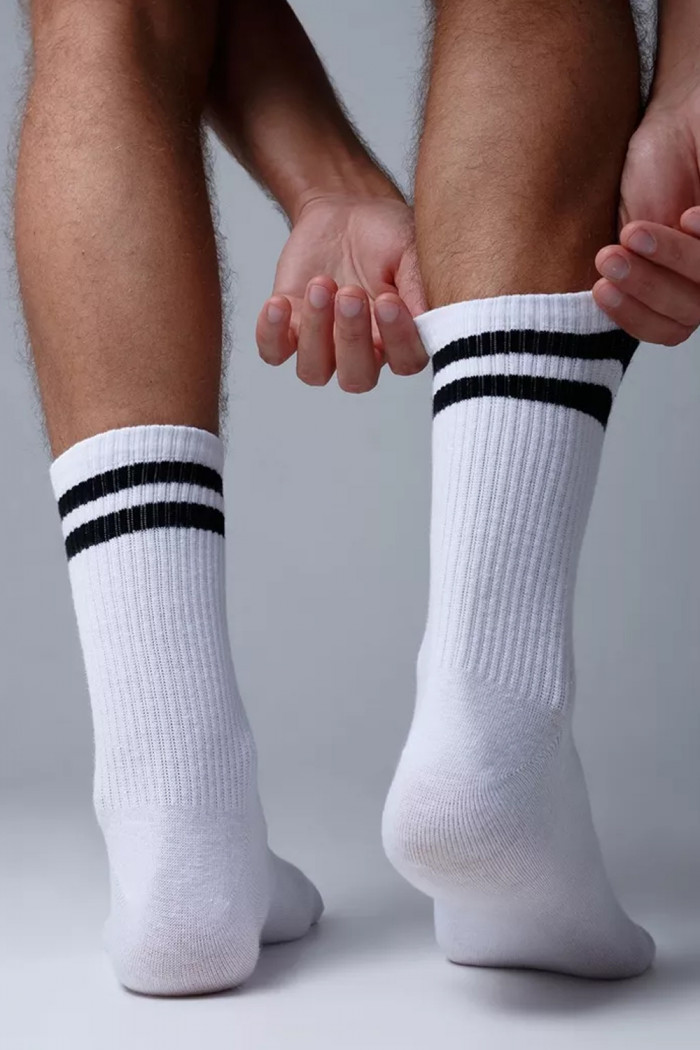 Шкарпетки високі зі смужками резинка в рубчик MasterStep 0251 — Купити в Dorin.shop | Ціна, Фото
