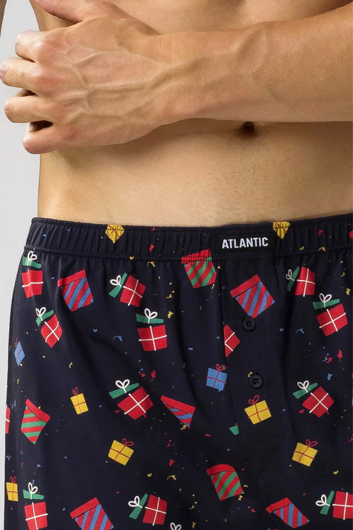 Трусы-боксеры с новогодним принтом Atlantic 2GMB-006 (2 шт)  — Заказать онлайн с доставкой