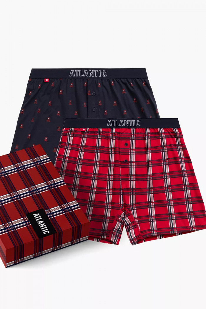 Трусы-боксеры с принтом Atlantic 2GMB-007 (2 шт)  — Заказать онлайн с доставкой
