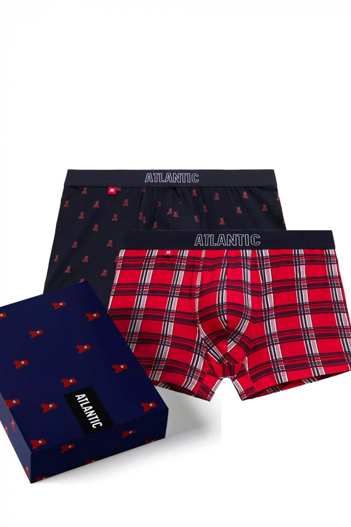 Трусы-боксеры с принтом Мишки Atlantic 2GMH-024 (2 шт)  — Заказать онлайн с доставкой