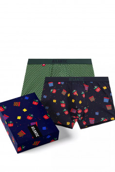 Труси-боксери з новорічним принтом Atlantic 2GMH-023 (2 шт) — Купити в Dorin.shop | Ціна, Фото 2