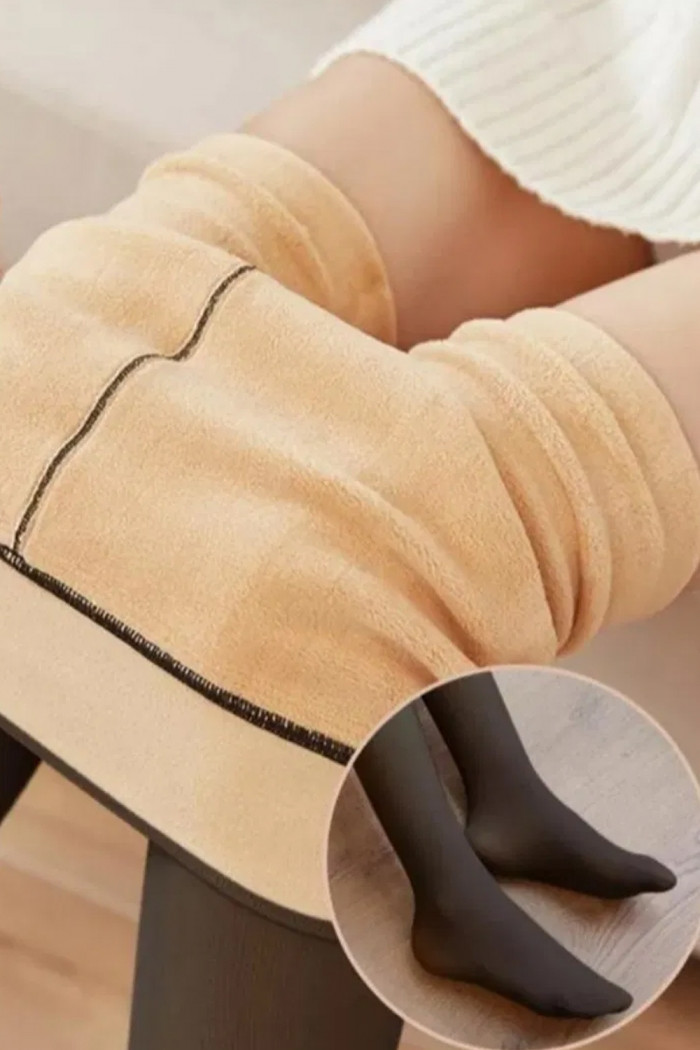 Колготки теплі на флісі з прозорим ефектом SKlv W519 Second Skin — Купити в Dorin.shop | Ціна, Фото