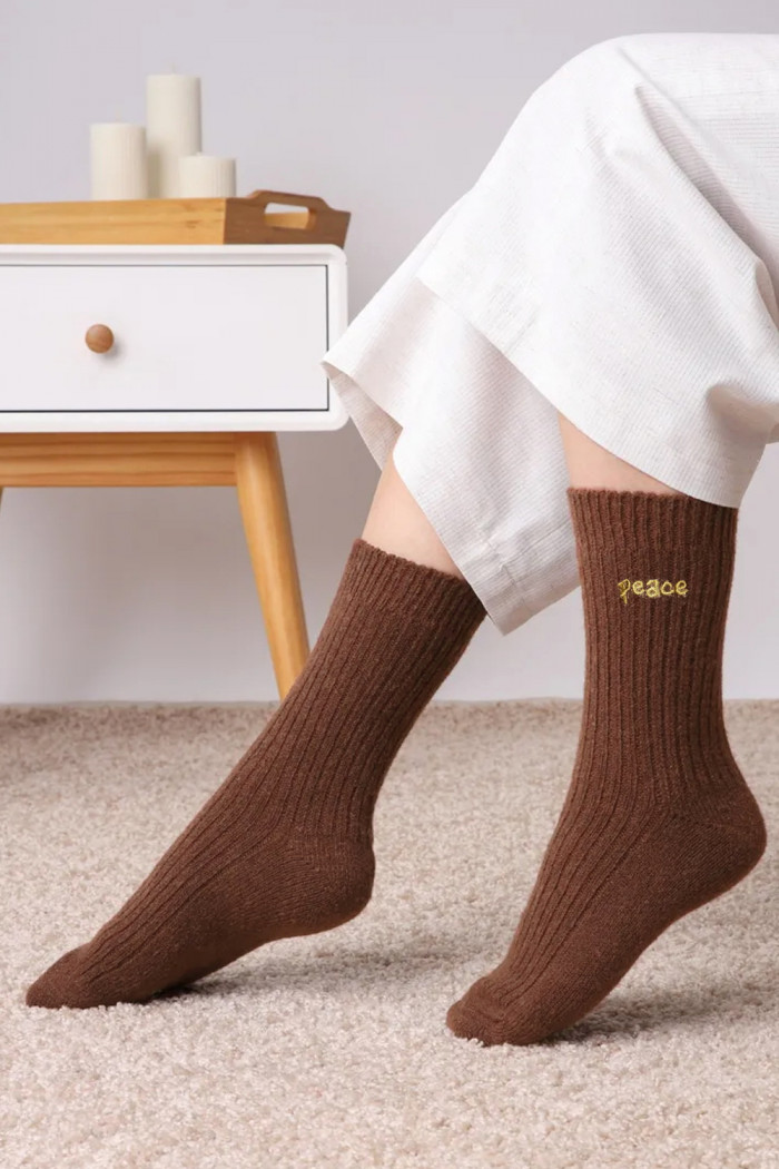 Носки теплые из шерсти альпаки Aura.Via NBX958  — Заказать онлайн с доставкой