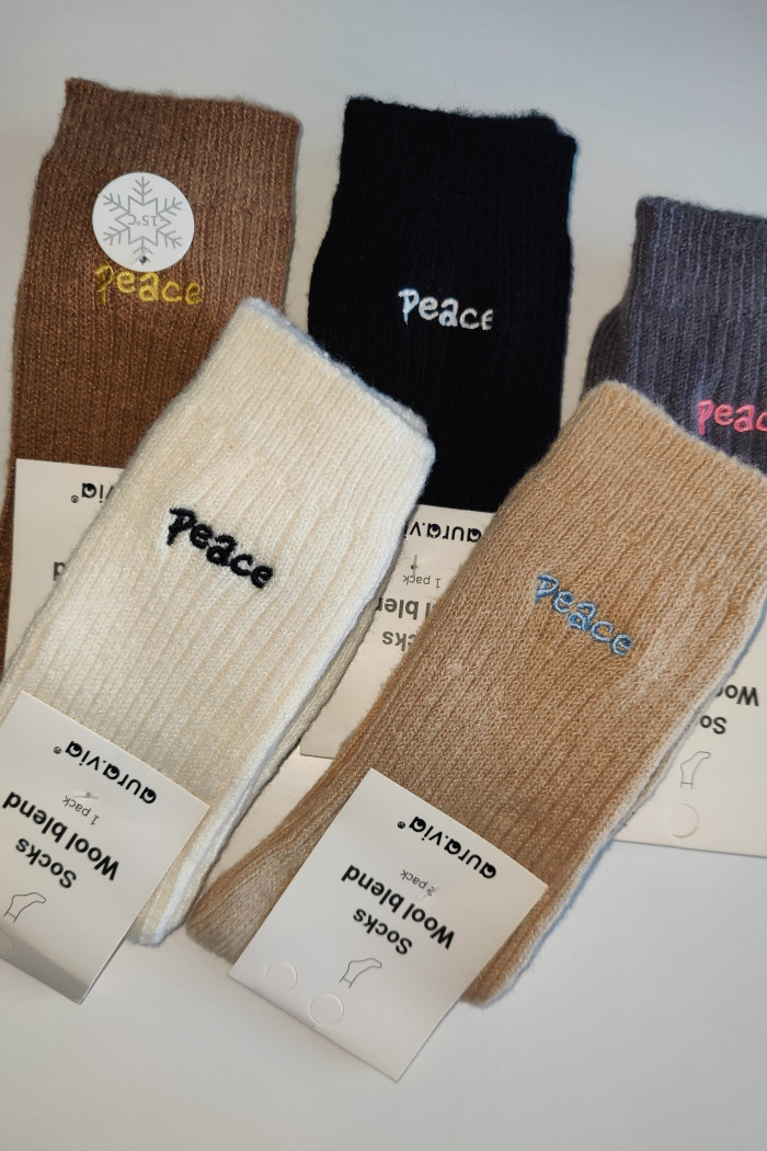 Носки теплые из шерсти альпаки Aura.Via NBX958  — Заказать онлайн с доставкой