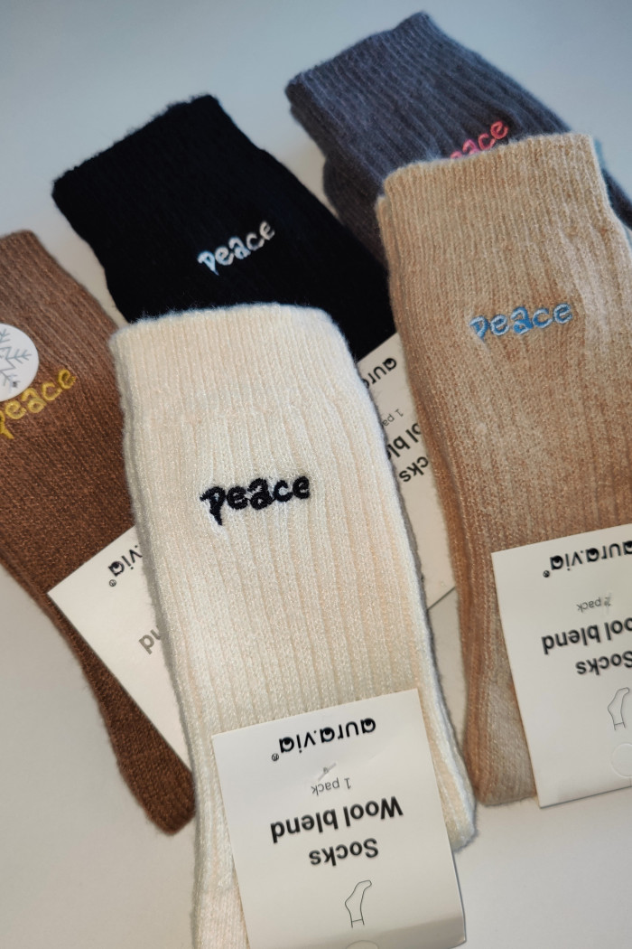 Носки теплые из шерсти альпаки Aura.Via NBX958  — Заказать онлайн с доставкой