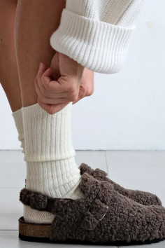 Шкарпетки теплі в рубчик з вовною альпаки Dorin BY805 — Купити в Dorin.shop | Ціна, Фото