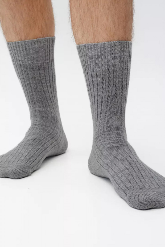 Носки мужские теплые с шерстью в рубчик Aura.Via TFV5560  — Заказать онлайн с доставкой