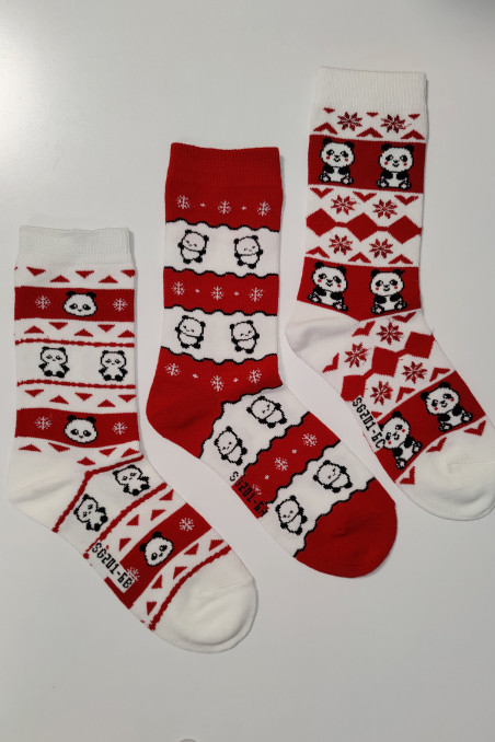 Носочки хлопковые с новогодним принтом Dorin Coalo BM6307  — Заказать онлайн с доставкой