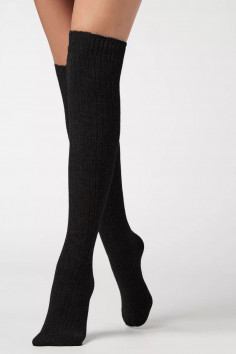 Високі гольфи-ботфорти в рубчик з тонкої вовни Master 2075 Woolmix — Купити в Dorin.shop | Ціна, Фото