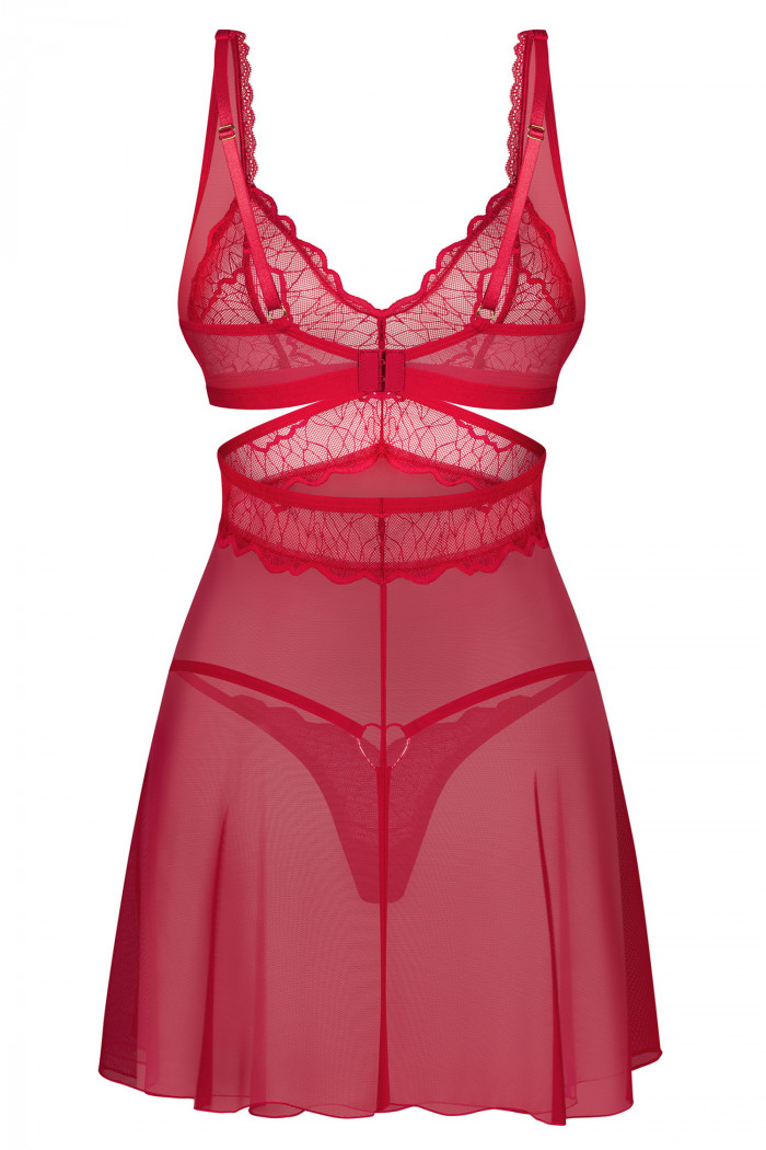 Пеньюар прозорий з трусиками Obsessive Cupide Desir babydoll — Купити в Dorin.shop | Ціна, Фото
