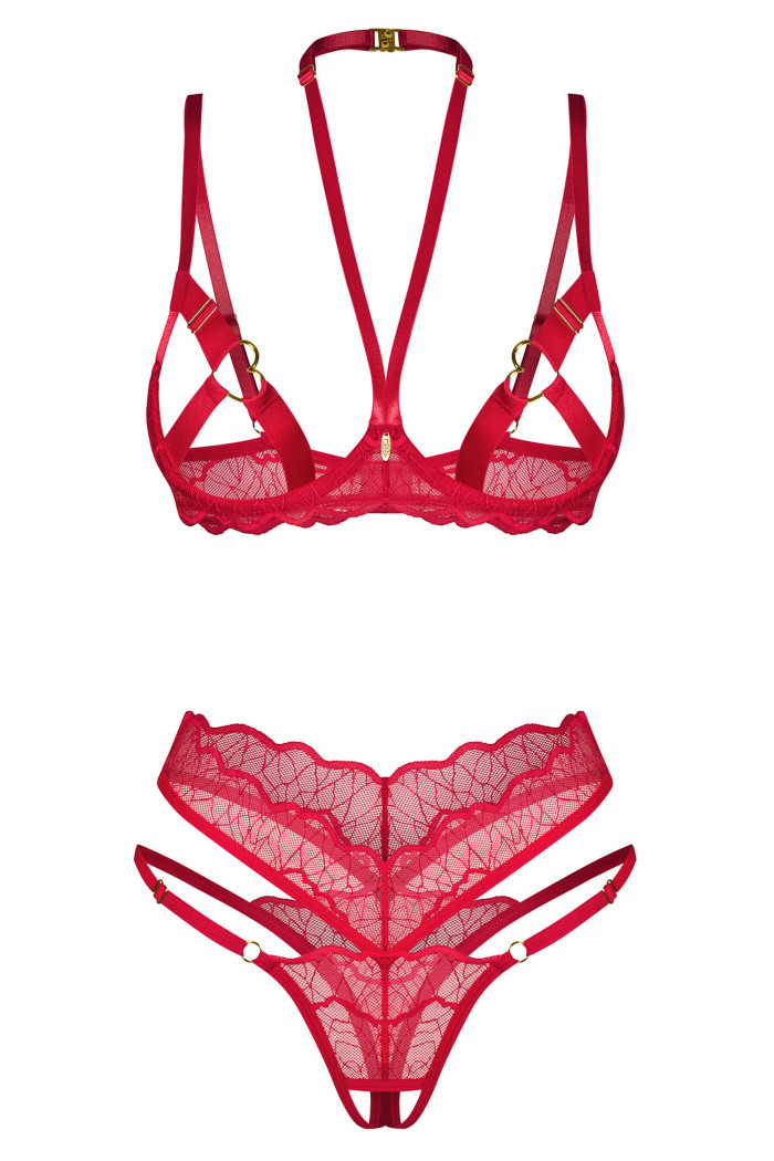 Комплект с открытым бюстом Obsessive Cupide Desir Set  — Заказать онлайн с доставкой