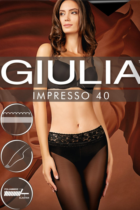 Колготки с кружевным поясом GIULIA Impresso 40d  — Заказать онлайн с доставкой