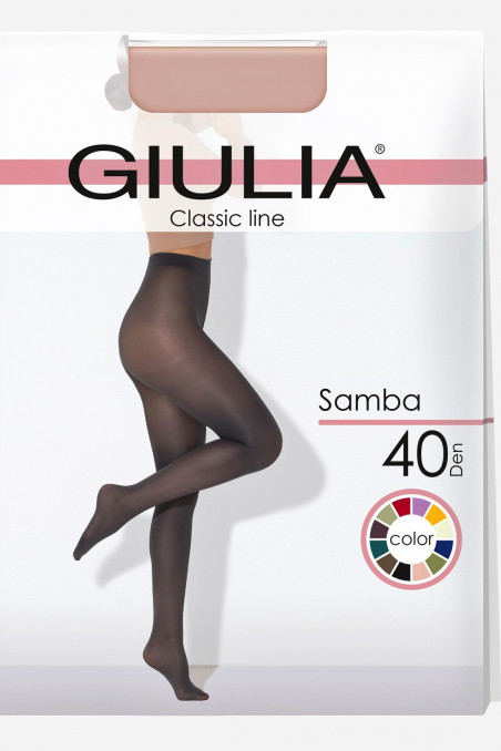 Колготки цветные из микрофибры Giulia Samba 40d  — Заказать онлайн с доставкой