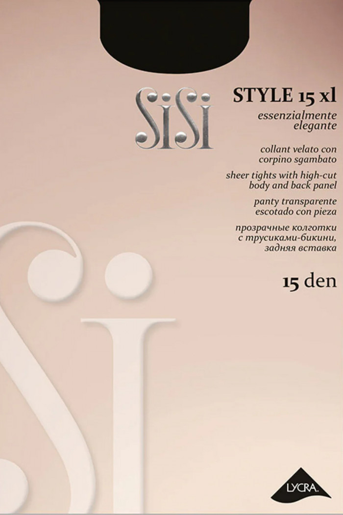 Колготки великого розміру з трусиками-бікіні SiSi Style 15 XL — Купити в Dorin.shop | Ціна, Фото