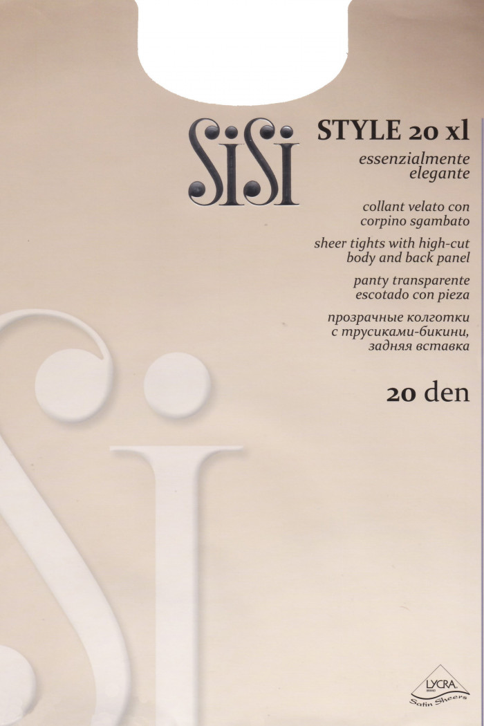 Колготки великого розміру з трусиками-бікіні SiSi Style 20 XL — Купити в Dorin.shop | Ціна, Фото