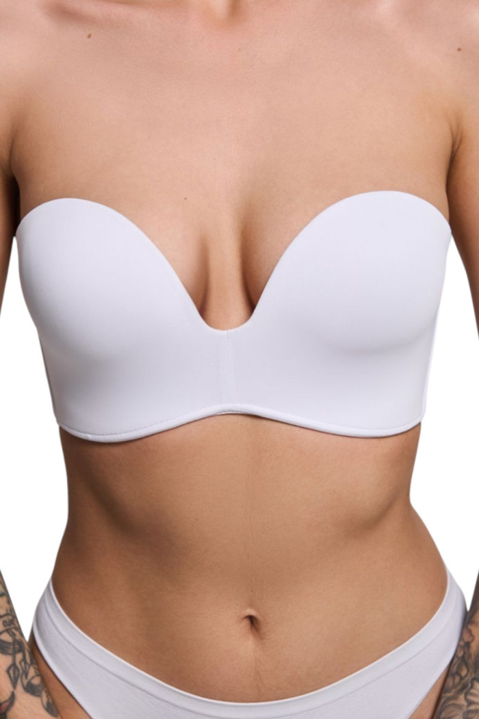 Бюстгальтер гладкий з глибоким декольте без бретелей Luna L1523A Caramela — Купити в Dorin.shop | Ціна, Фото