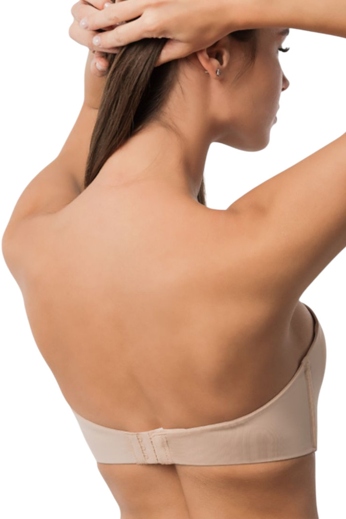 Бюстгальтер гладкий з глибоким декольте без бретелей Luna L1523A Caramela — Купити в Dorin.shop | Ціна, Фото