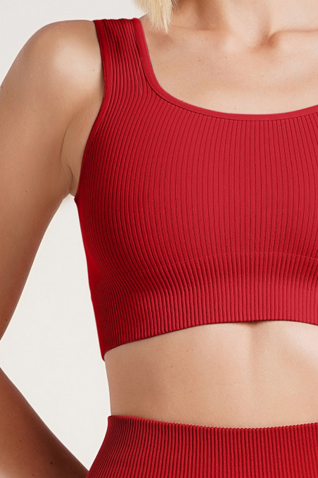 Топ на широких бретелях в рубчик GIULIA Top Rib  — Заказать онлайн с доставкой