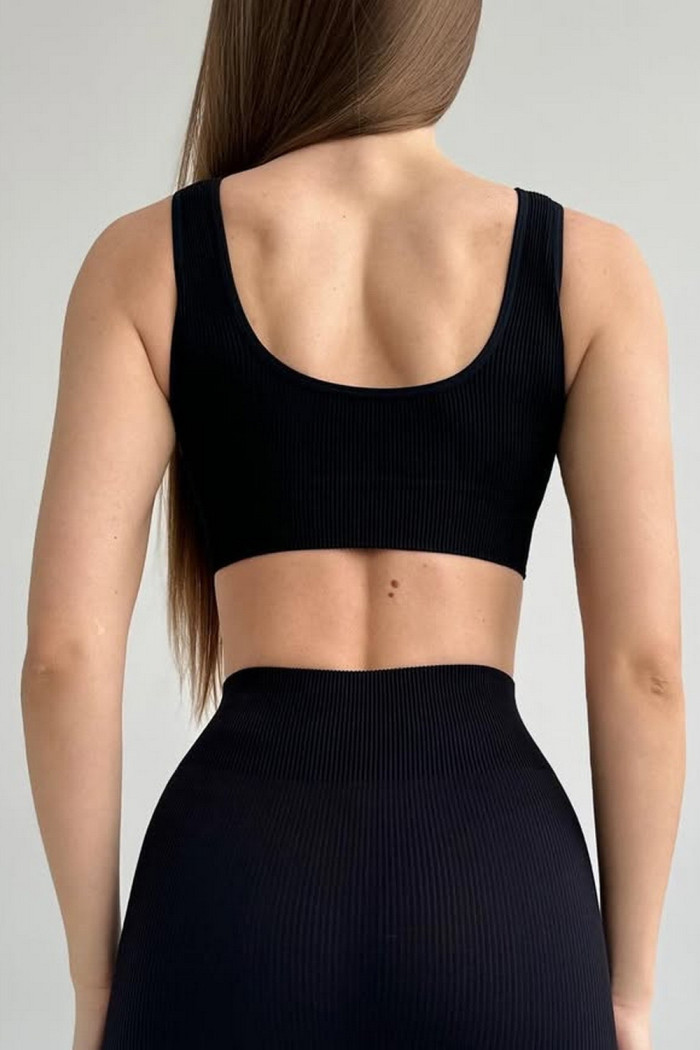 Топ на широких бретелях в рубчик Dorin Top Basic Ribbed — Купити в Dorin.shop | Ціна, Фото