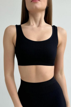 Топ на широких бретелях в рубчик Dorin Top Basic Ribbed — Купити в Dorin.shop | Ціна, Фото