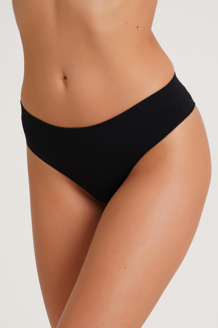 Трусики бесшовные в рубчик GIULIA Brasilian briefs RIB  — Заказать онлайн с доставкой