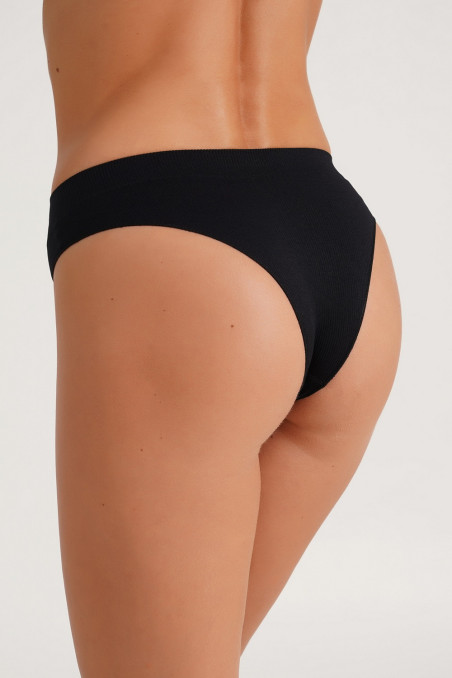 Трусики бесшовные в рубчик GIULIA Brasilian briefs RIB  — Заказать онлайн с доставкой