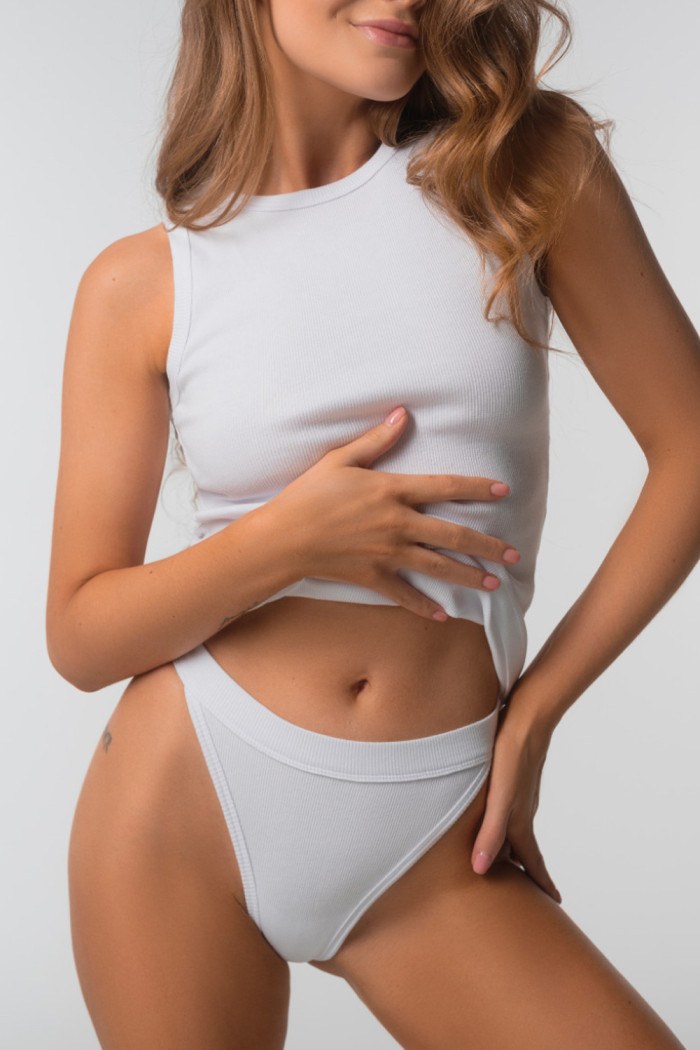 Трусики-стринг хлопковые в рубчик Luna L5157BR-M Rubus  — Заказать онлайн с доставкой