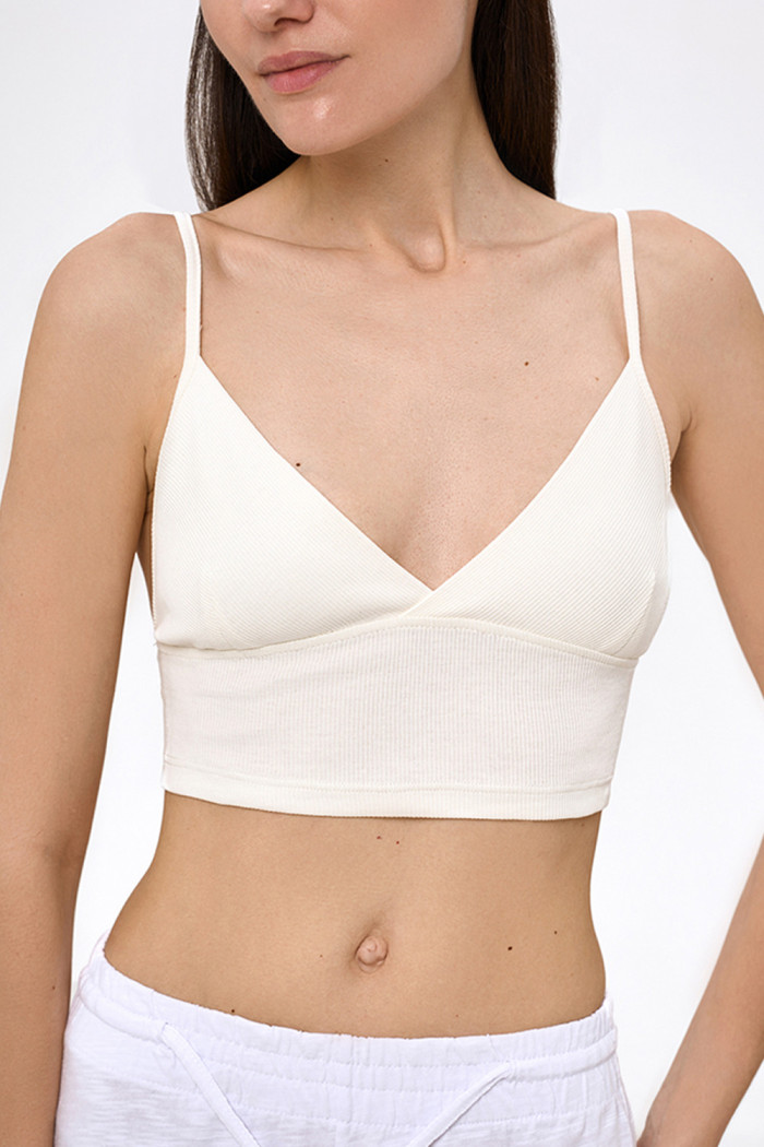 Топ хлопковый треугольной формы Luna L041r Velia  — Заказать онлайн с доставкой