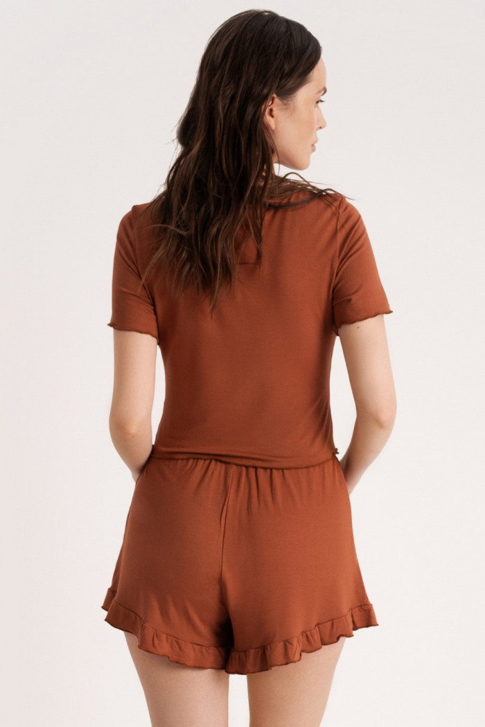 Піжама жіноча з шортами та футболкою Luna LP-043 Ronda — Купити в Dorin.shop | Ціна, Фото