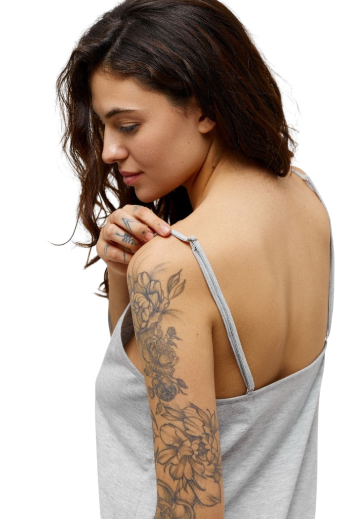 Сорочка нічна на тонких бретелях Luna LP-027 — Купити в Dorin.shop | Ціна, Фото