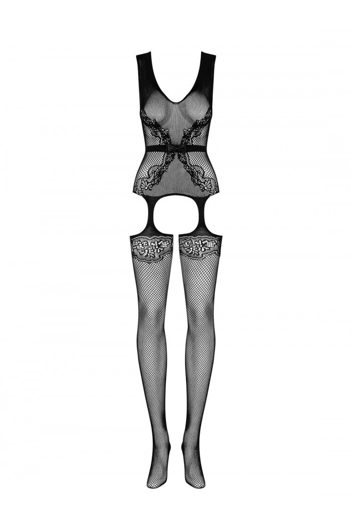 Комбинезон с имитацией чулок Obsessive F217