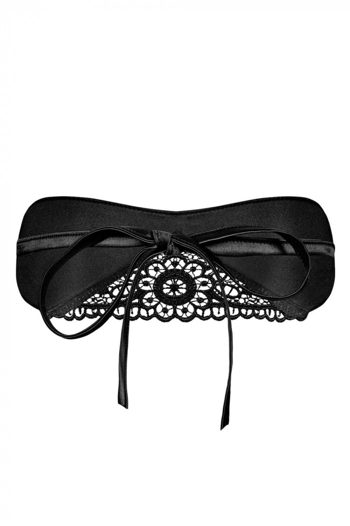Пов'язка на очі чорна Obsessive Satinia