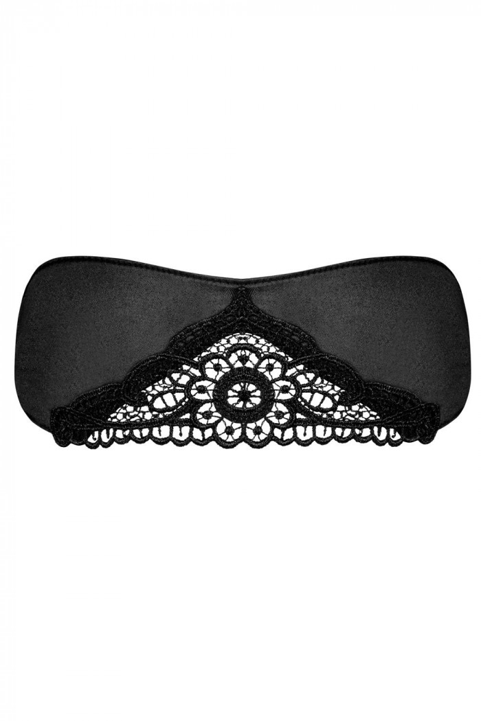 Пов'язка на очі чорна Obsessive Satinia