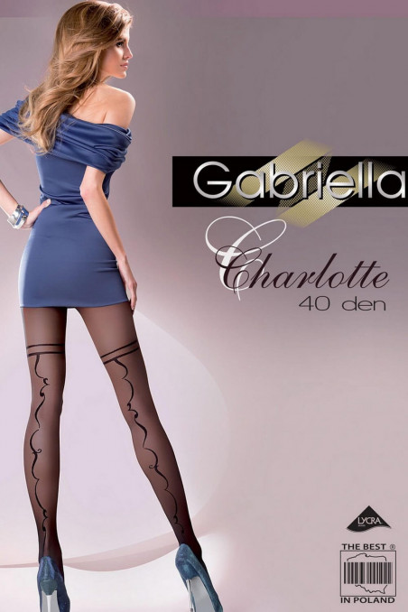 Колготки з візерунком Gabriella Charlotte 40 den