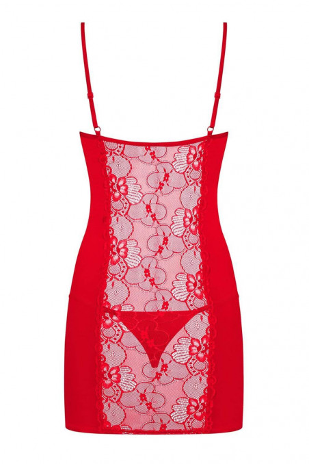 Сорочка красная Obsessive Heartina chemise