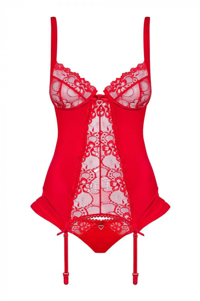 Корсет червоний Obsessive Heartina corset