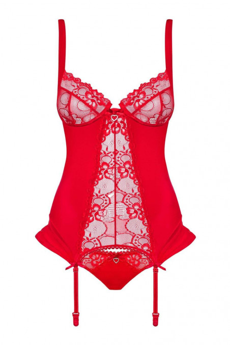 Корсет червоний Obsessive Heartina corset