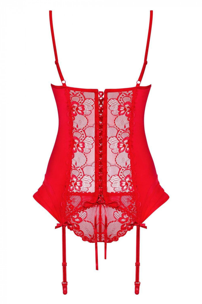 Корсет червоний Obsessive Heartina corset