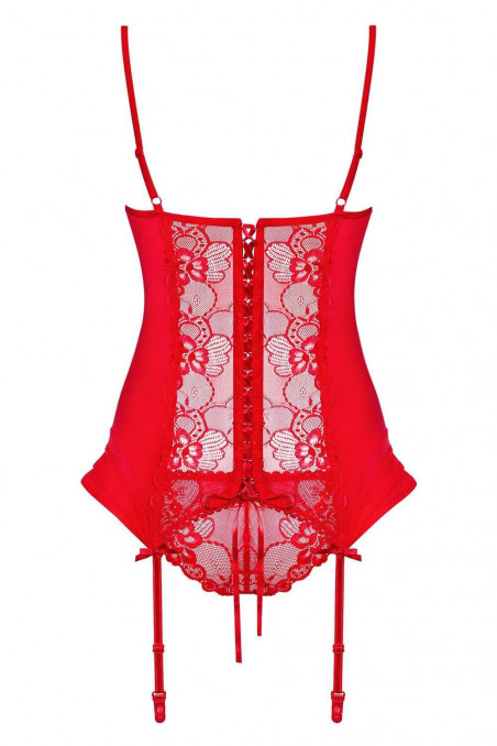 Корсет червоний Obsessive Heartina corset