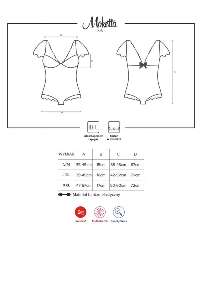 Боди черное Obsessive Moketta