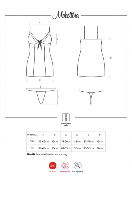 Сорочка Obsessive Mokettina chemise