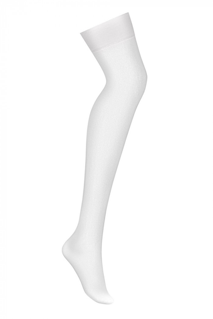 Панчохи під пояс білі Obsessive S800