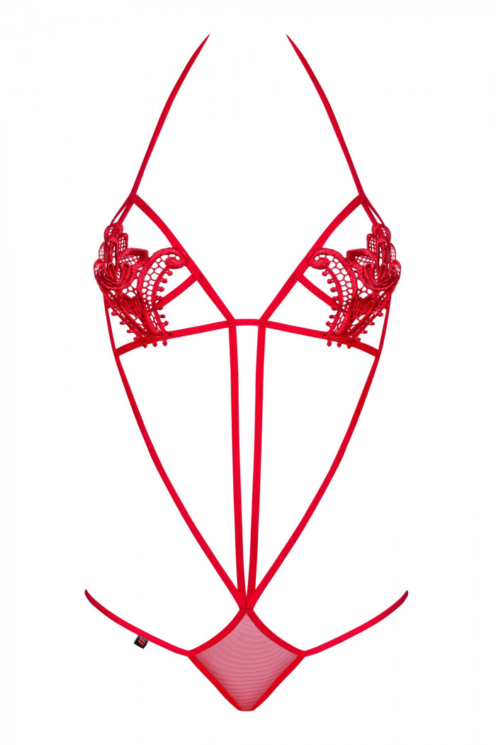 Боди красное Obsessive Luiza