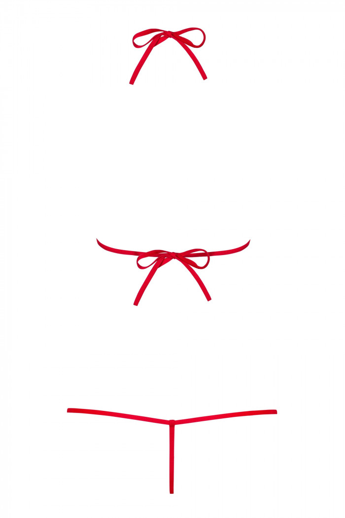 Боди красное Obsessive Luiza