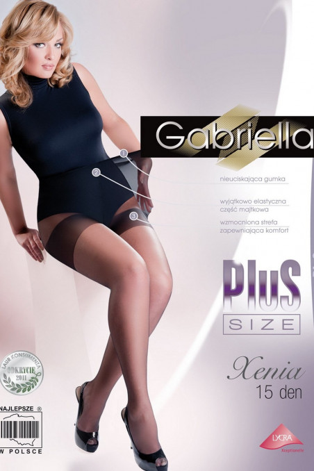 Колготки великого розміру Gabriella Xenia 15 den plus size